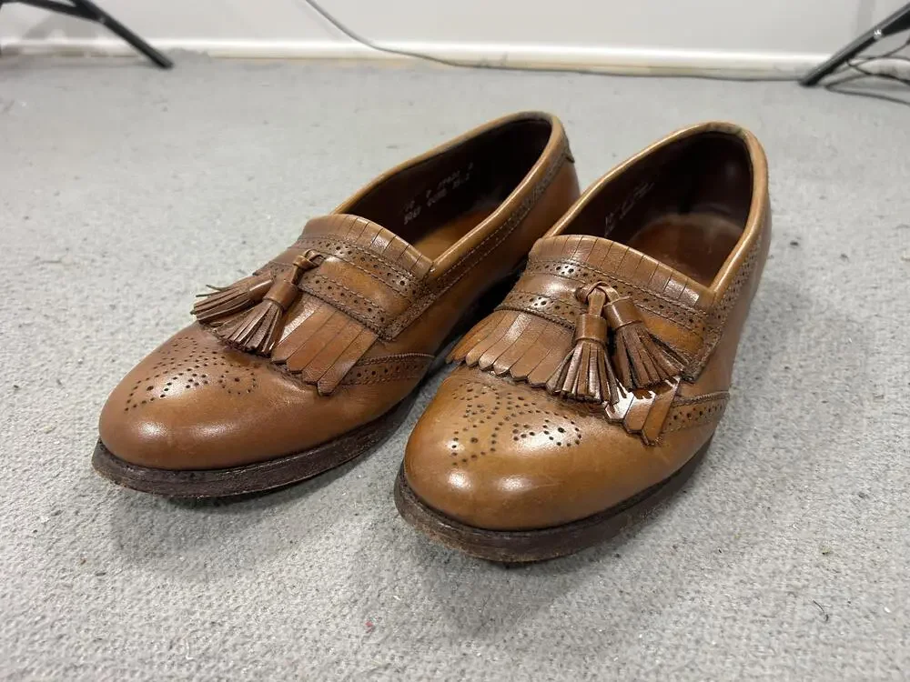 Allen Edmonds Bridgton Shoes Mens Size 10 Brown Leather Tassel Loafers USA